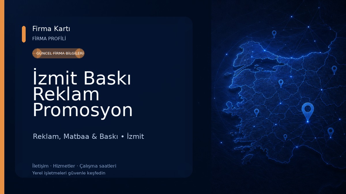 İzmit Baskı Reklam Promosyon Reklam, Matbaa & Baskı
