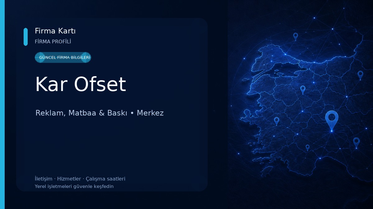 Kar Ofset Reklam, Matbaa & Baskı
