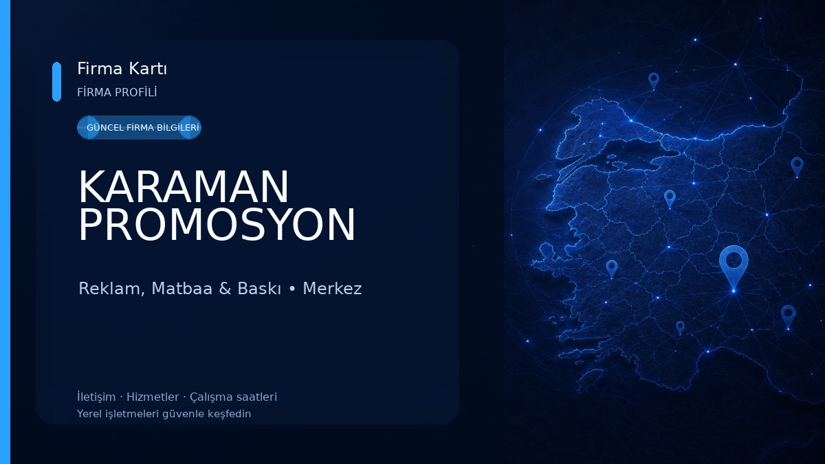 KARAMAN PROMOSYON Reklam, Matbaa & Baskı