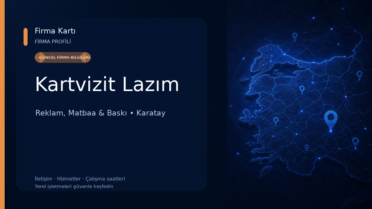Kartvizit Lazım Reklam, Matbaa & Baskı