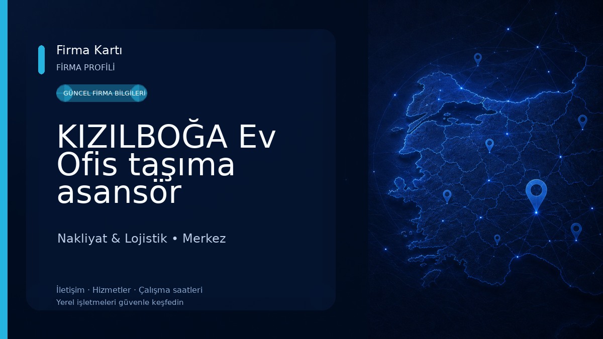 KIZILBOĞA Ev Ofis taşıma asansör kiralama Nakliyat & Lojistik