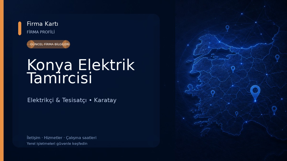 Konya Elektrik Tamircisi Elektrikçi & Tesisatçı