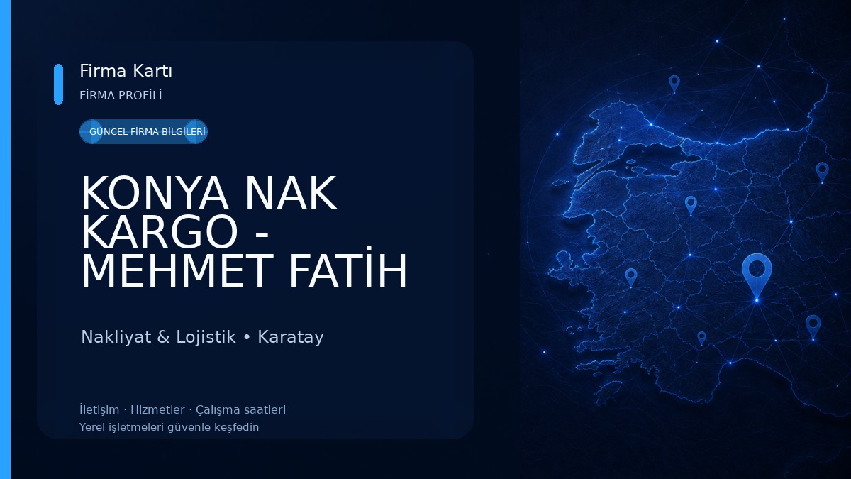 KONYA NAK KARGO - MEHMET FATİH SOYSAL