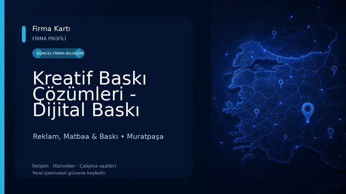 Kreatif Baskı Çözümleri - Dijital Baskı Merkezi Antalya - Printing Center - Типография Анталья