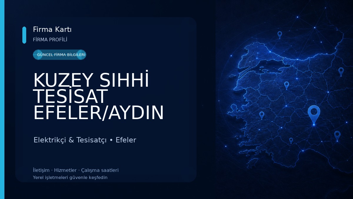 KUZEY SIHHİ TESİSAT EFELER/AYDIN Elektrikçi & Tesisatçı