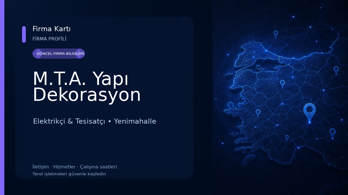 M.T.A. Yapı Dekorasyon Elektrikçi & Tesisatçı