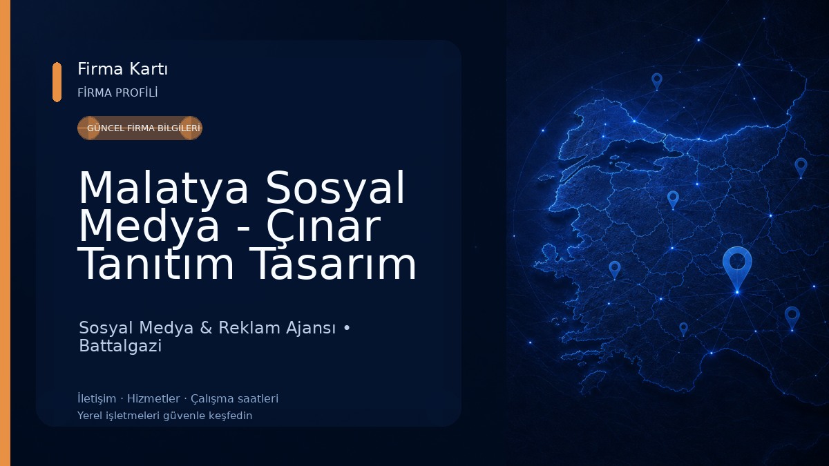 Malatya Sosyal Medya - Çınar Tanıtım Tasarım Sosyal Medya & Reklam Ajansı