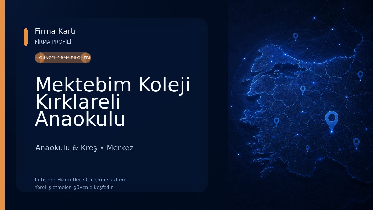 Mektebim Koleji Kırklareli Anaokulu