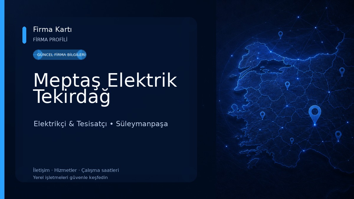 Meptaş Elektrik Tekirdağ Elektrikçi & Tesisatçı