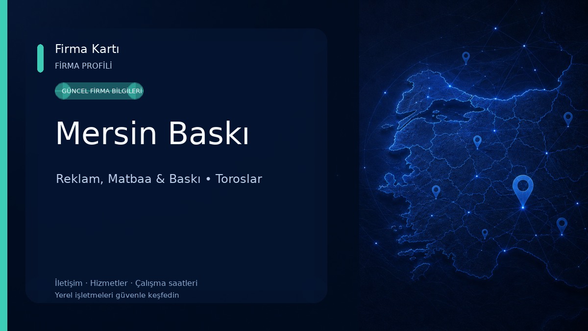 Mersin Baskı Reklam, Matbaa & Baskı
