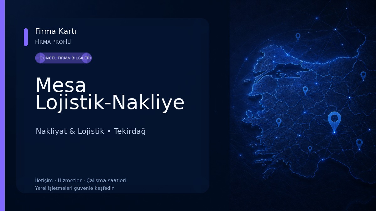 Mesa Lojistik-Nakliye Nakliyat & Lojistik