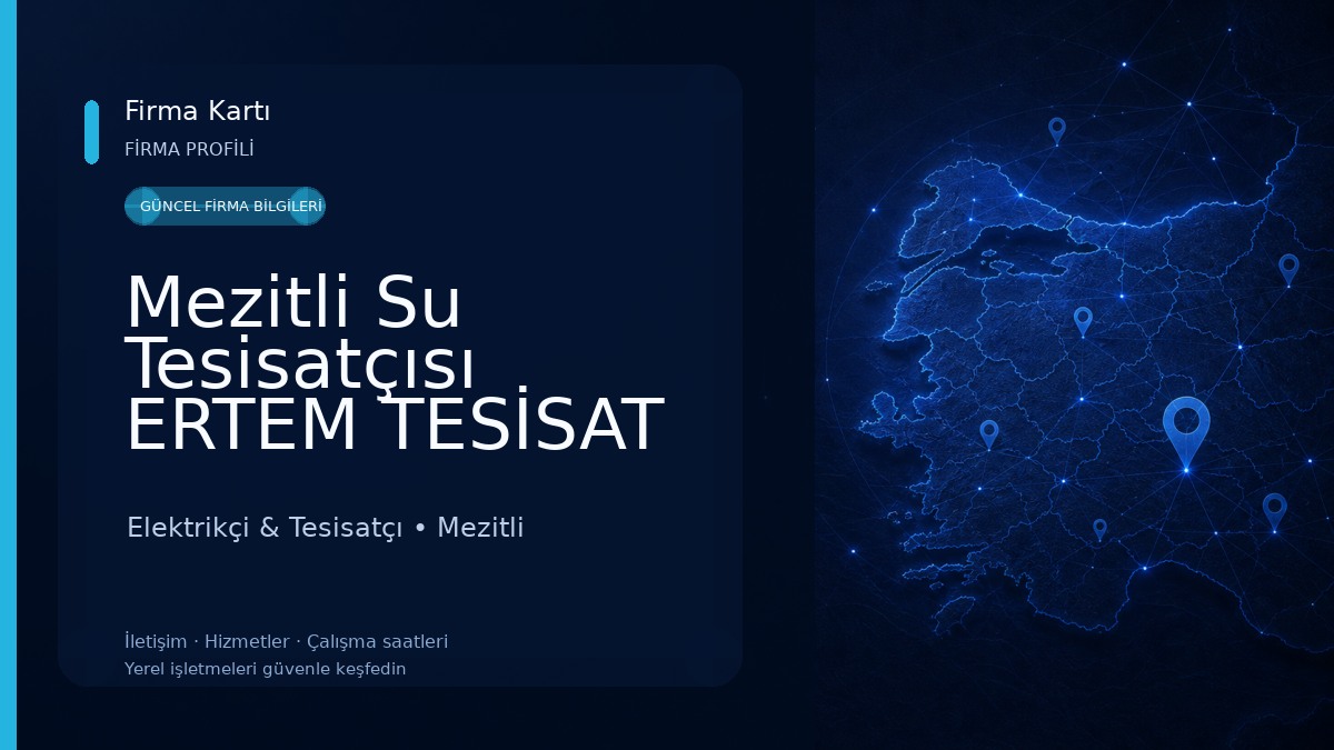 Mezitli Su Tesisatçısı ERTEM TESİSAT