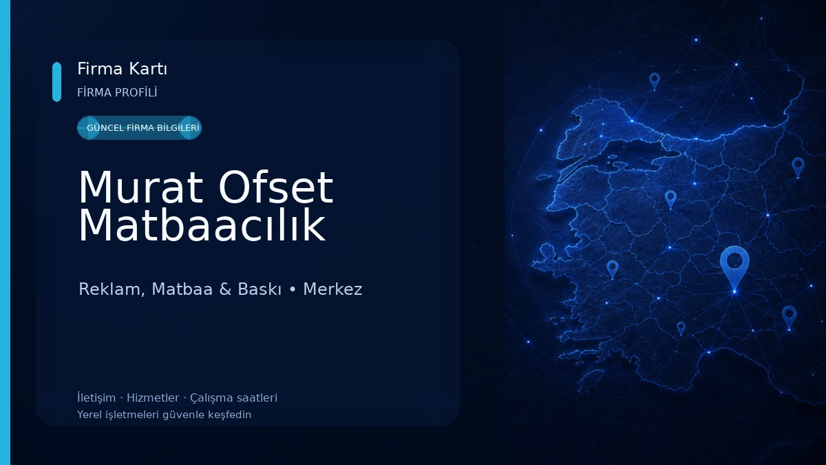 Murat Ofset Matbaacılık Reklam, Matbaa & Baskı