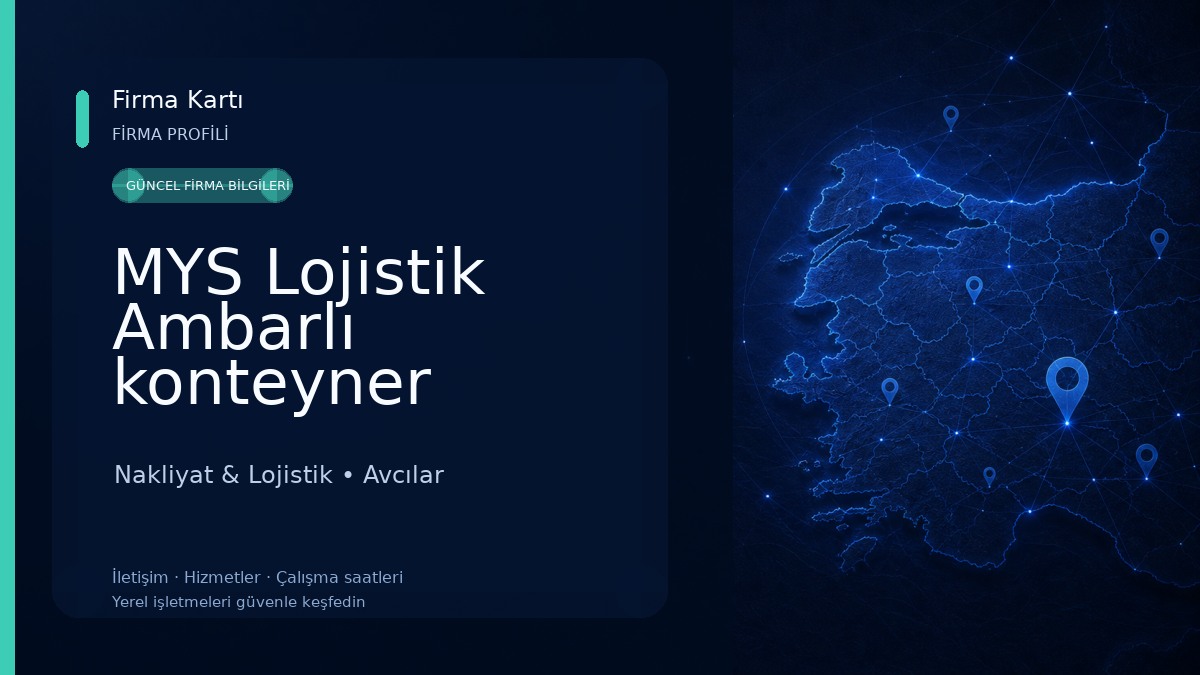 MYS Lojistik Ambarlı konteyner nakliye