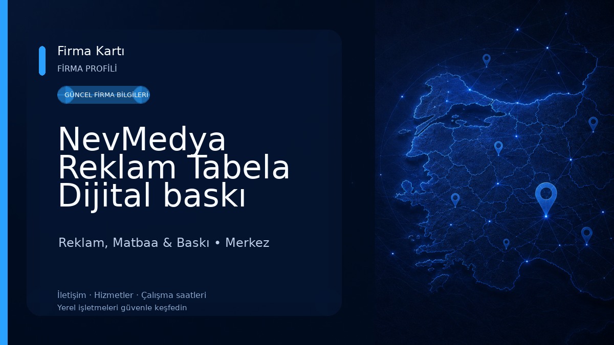 NevMedya Reklam Tabela Dijital baskı