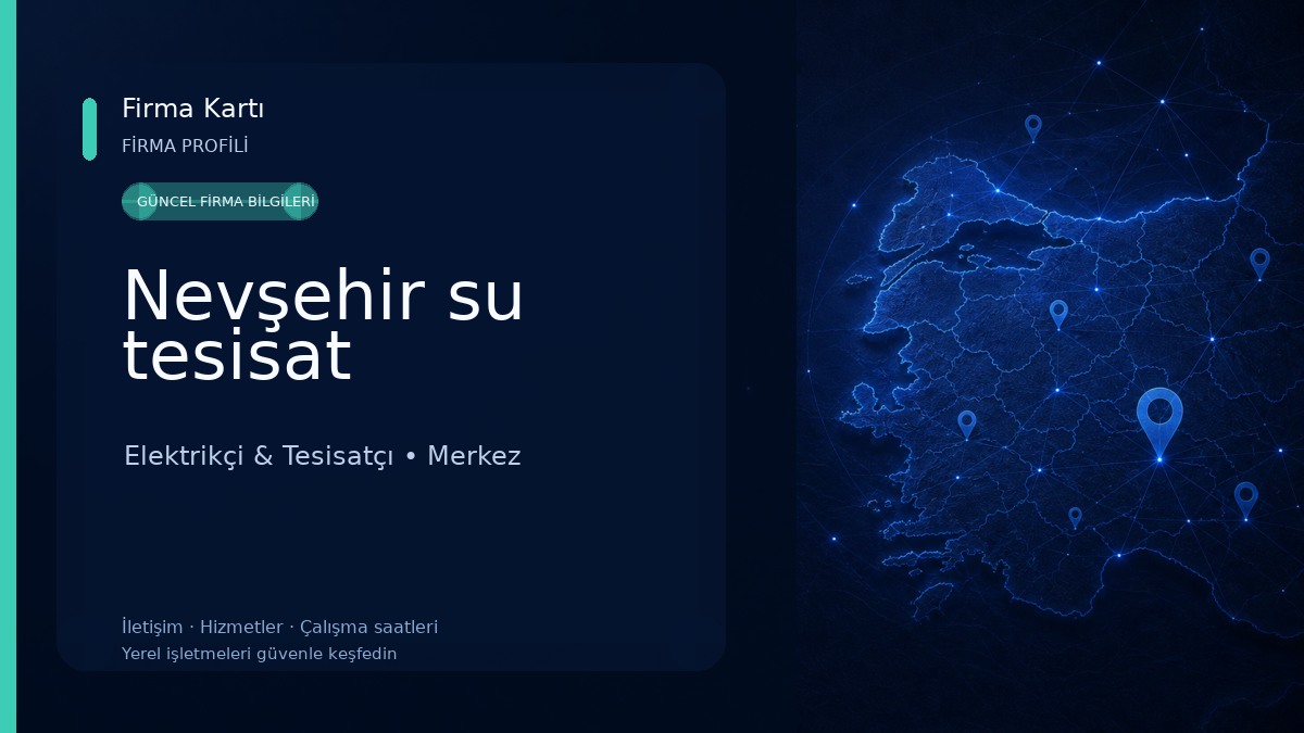 Nevşehir su tesisat