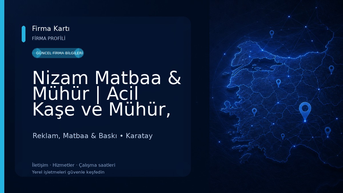 Nizam Matbaa & Mühür | Acil Kaşe ve Mühür, Tüm Etiket Çeşitleri