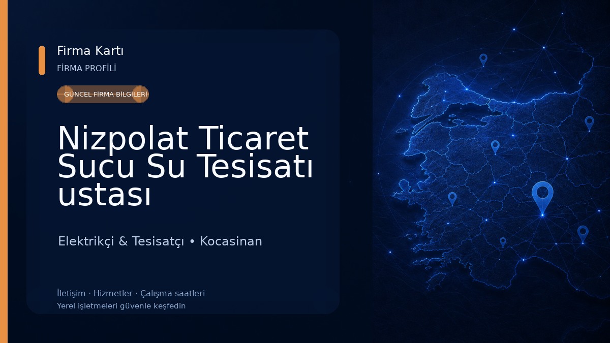 Nizpolat Ticaret Sucu Su Tesisatı ustası Elektrikçi & Tesisatçı