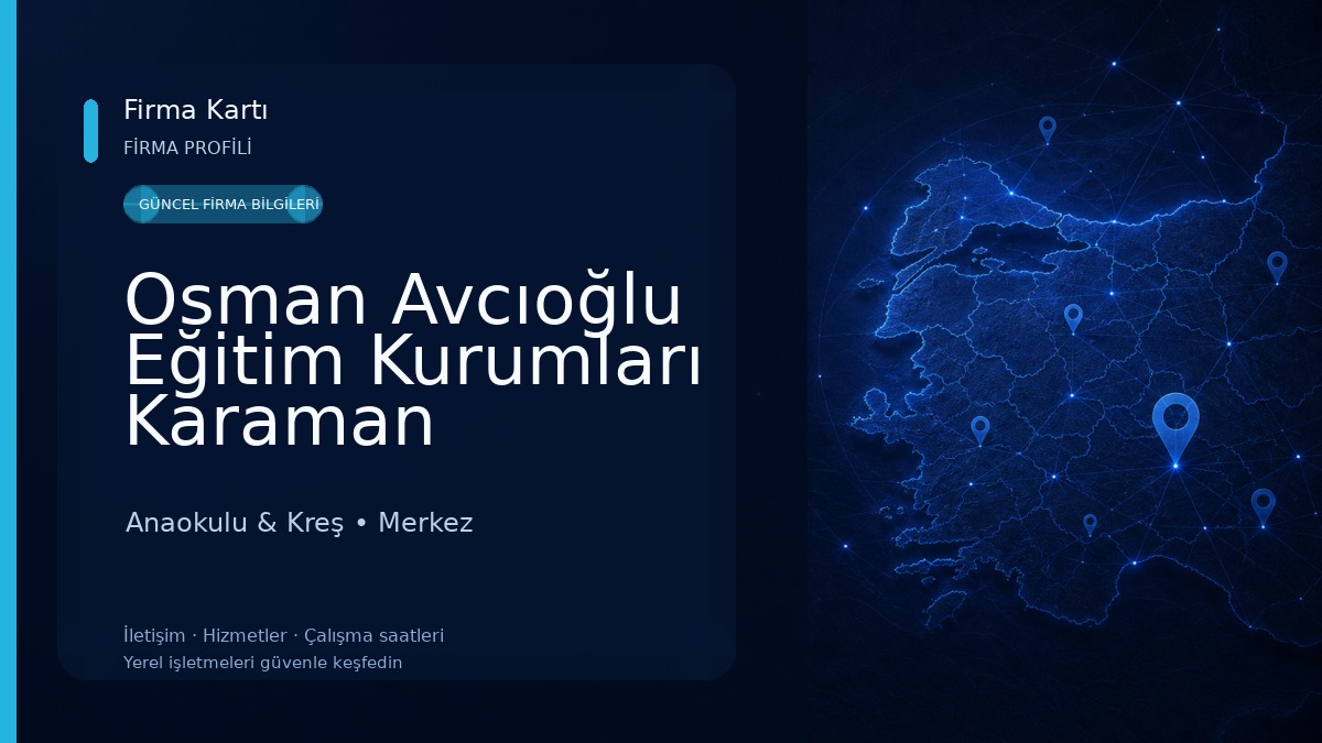 Osman Avcıoğlu Eğitim Kurumları Karaman Selçuklu Şubesi