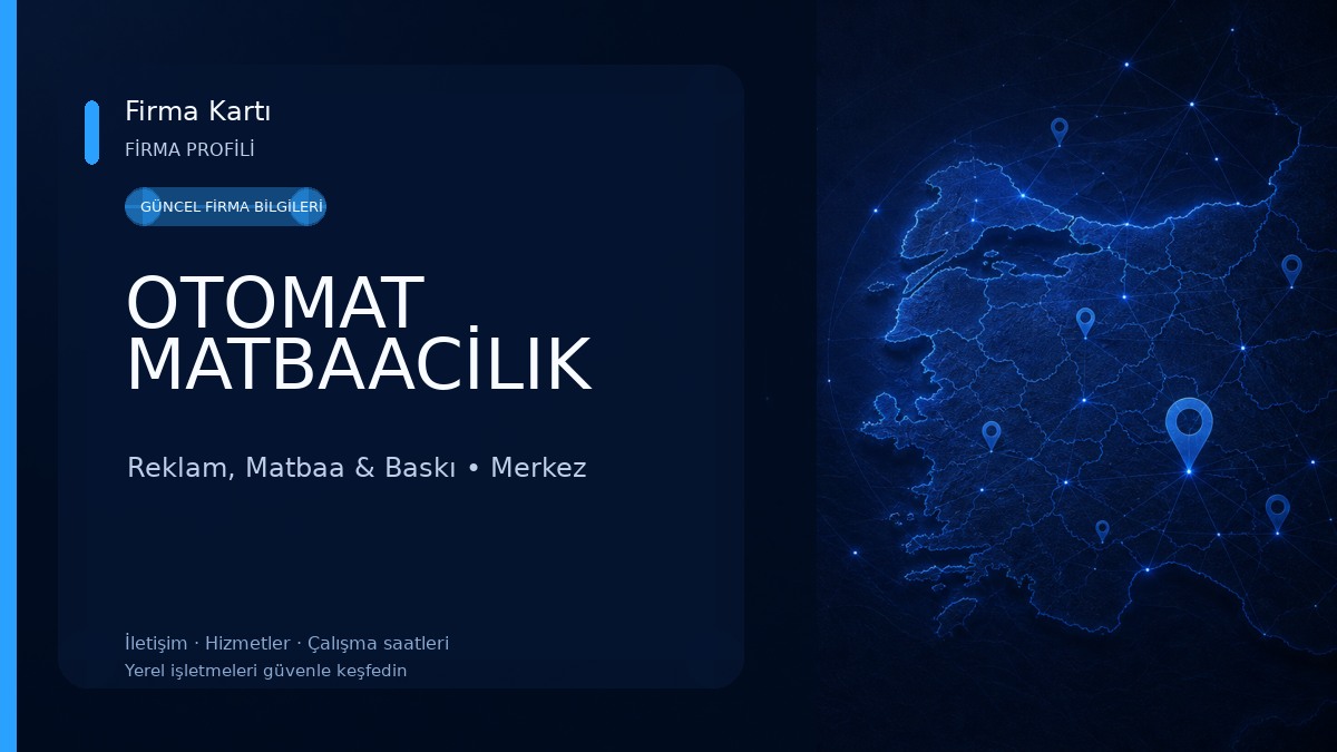 OTOMAT MATBAACİLIK Reklam, Matbaa & Baskı