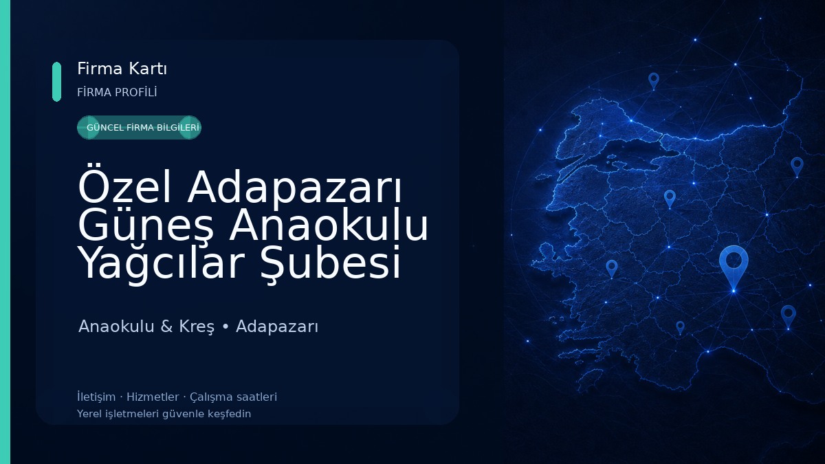Özel Adapazarı Güneş Anaokulu Yağcılar Şubesi