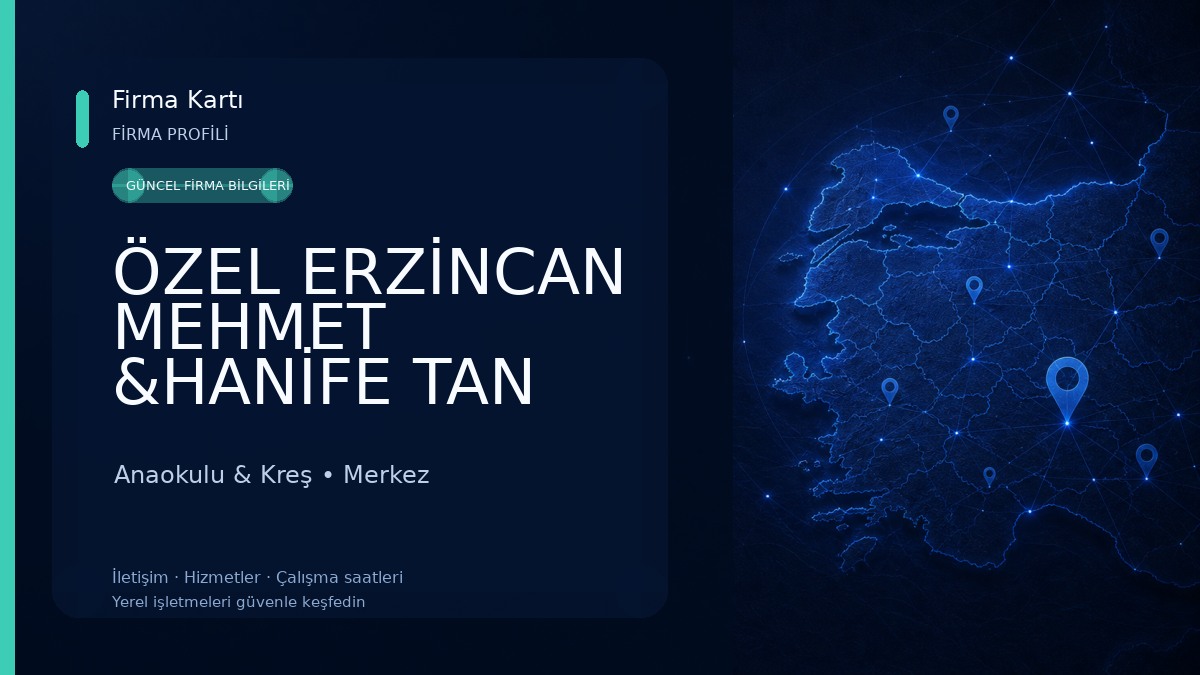 ÖZEL ERZİNCAN MEHMET &HANİFE TAN GÜLBAHÇE ANAOKULU Anaokulu & Kreş