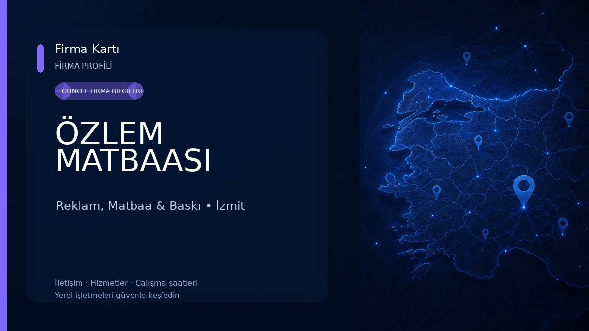 ÖZLEM MATBAASI Reklam, Matbaa & Baskı