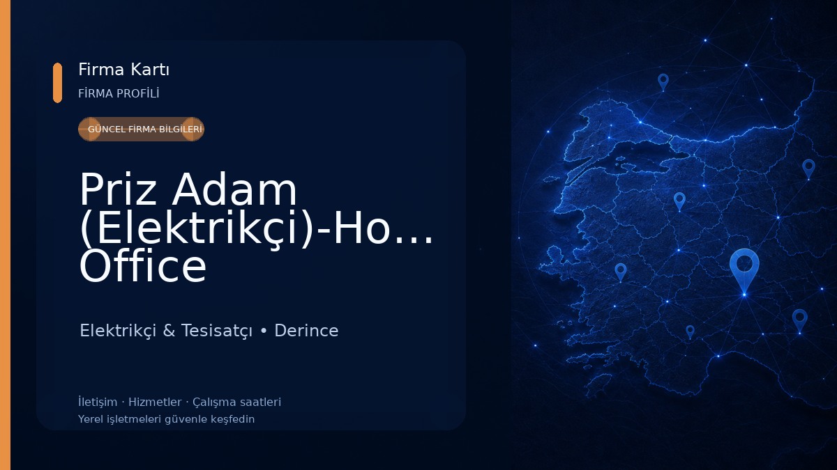Priz Adam (Elektrikçi)-Home Office Elektrikçi & Tesisatçı
