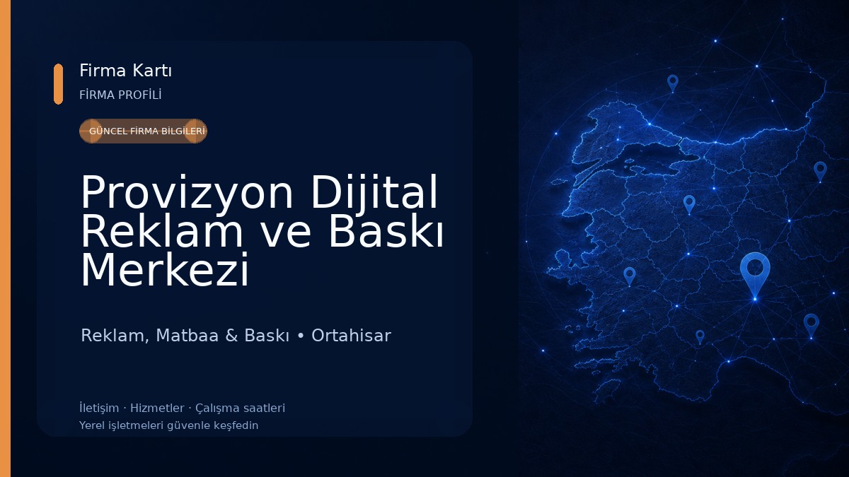Provizyon Dijital Reklam ve Baskı Merkezi Reklam, Matbaa & Baskı