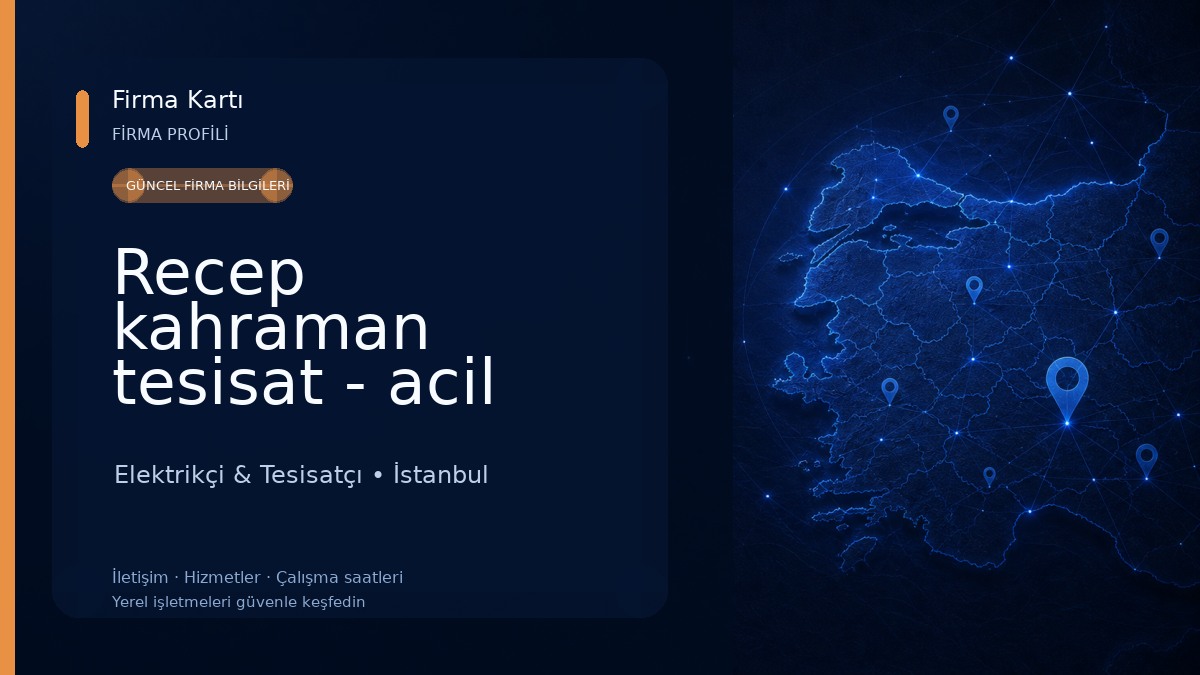 Recep kahraman tesisat - acil elektrik ve su tesisatçısı Elektrikçi & Tesisatçı