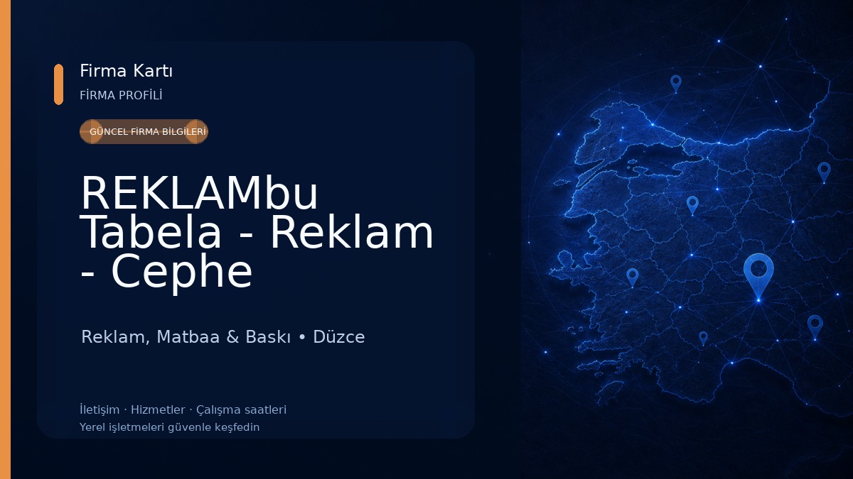 REKLAMbu Tabela - Reklam - Cephe Kaplama Sistemleri Reklam, Matbaa & Baskı