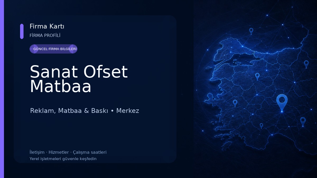 Sanat Ofset Matbaa Reklam, Matbaa & Baskı