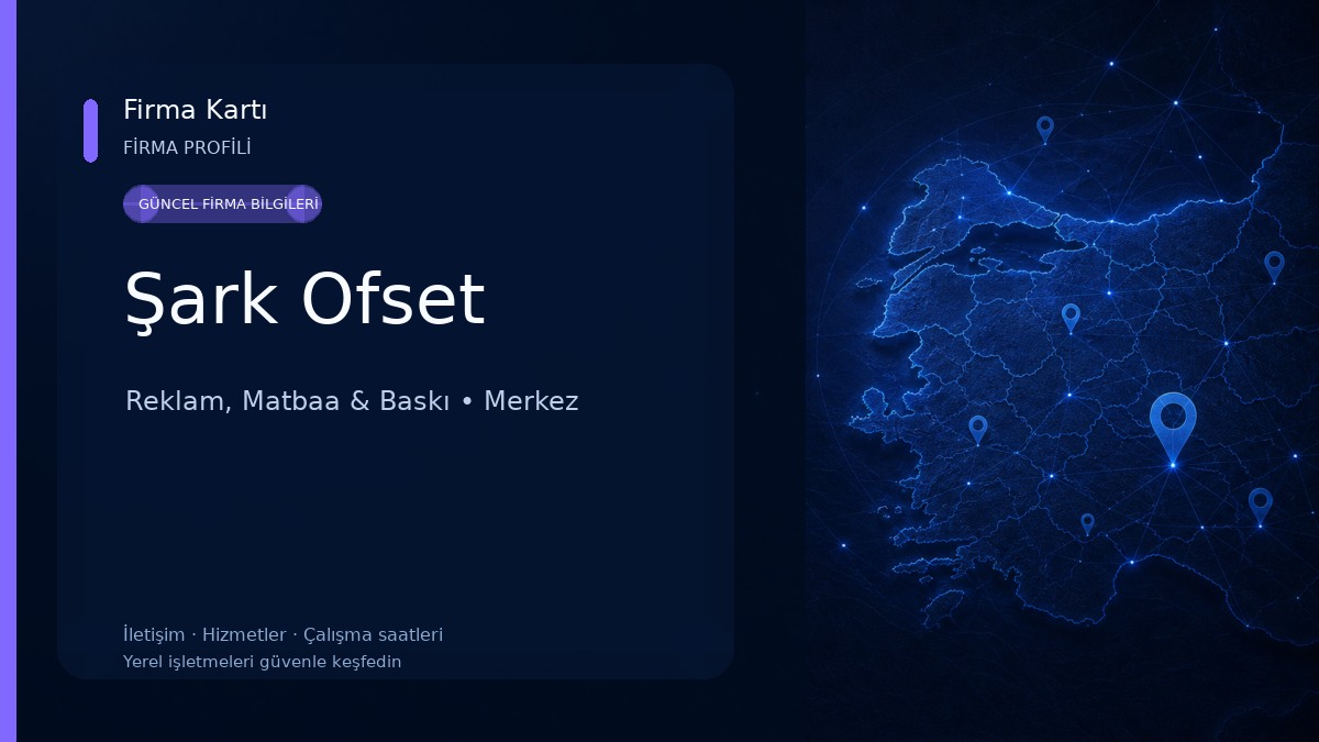 Şark Ofset Reklam, Matbaa & Baskı