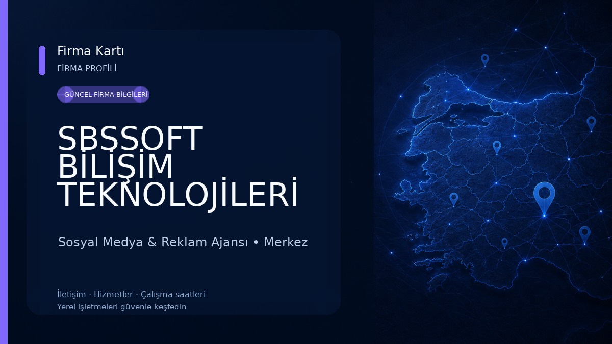 SBSSOFT BİLİŞİM TEKNOLOJİLERİ Sosyal Medya & Reklam Ajansı