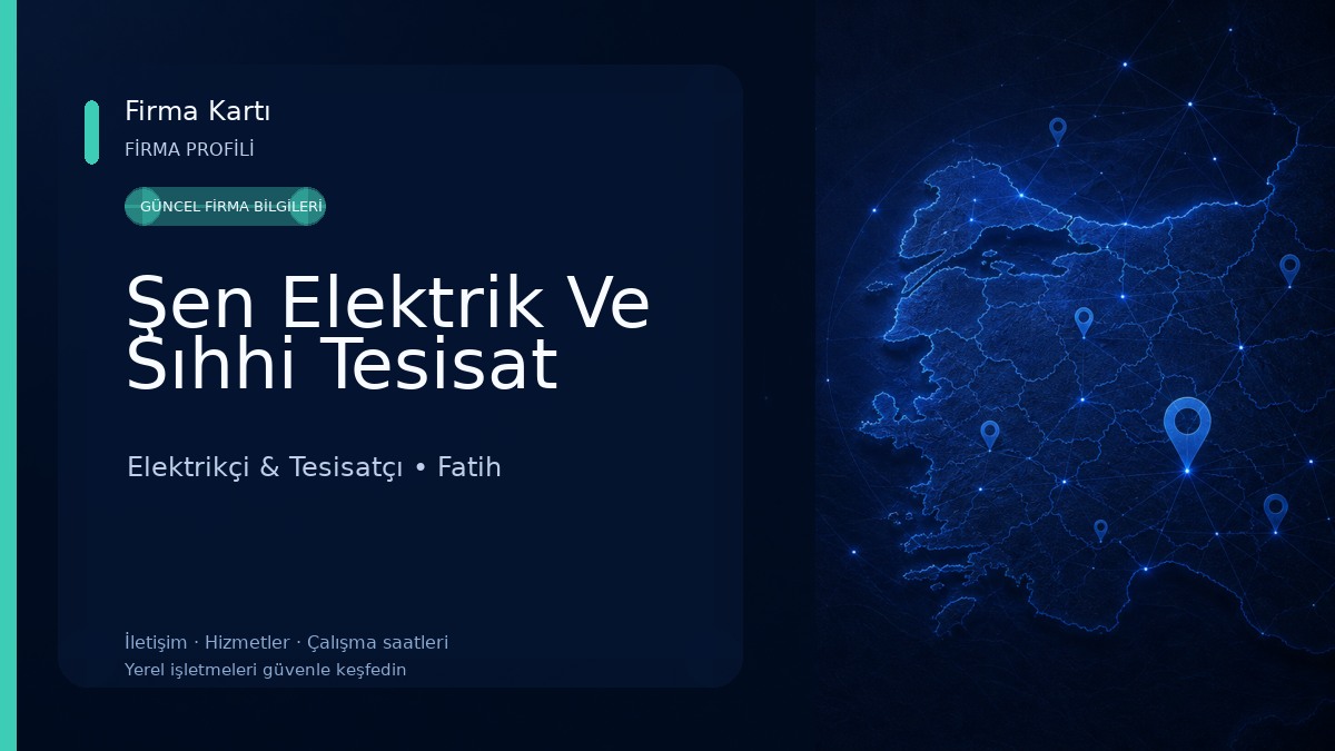 Şen Elektrik Ve Sıhhi Tesisat Elektrikçi & Tesisatçı