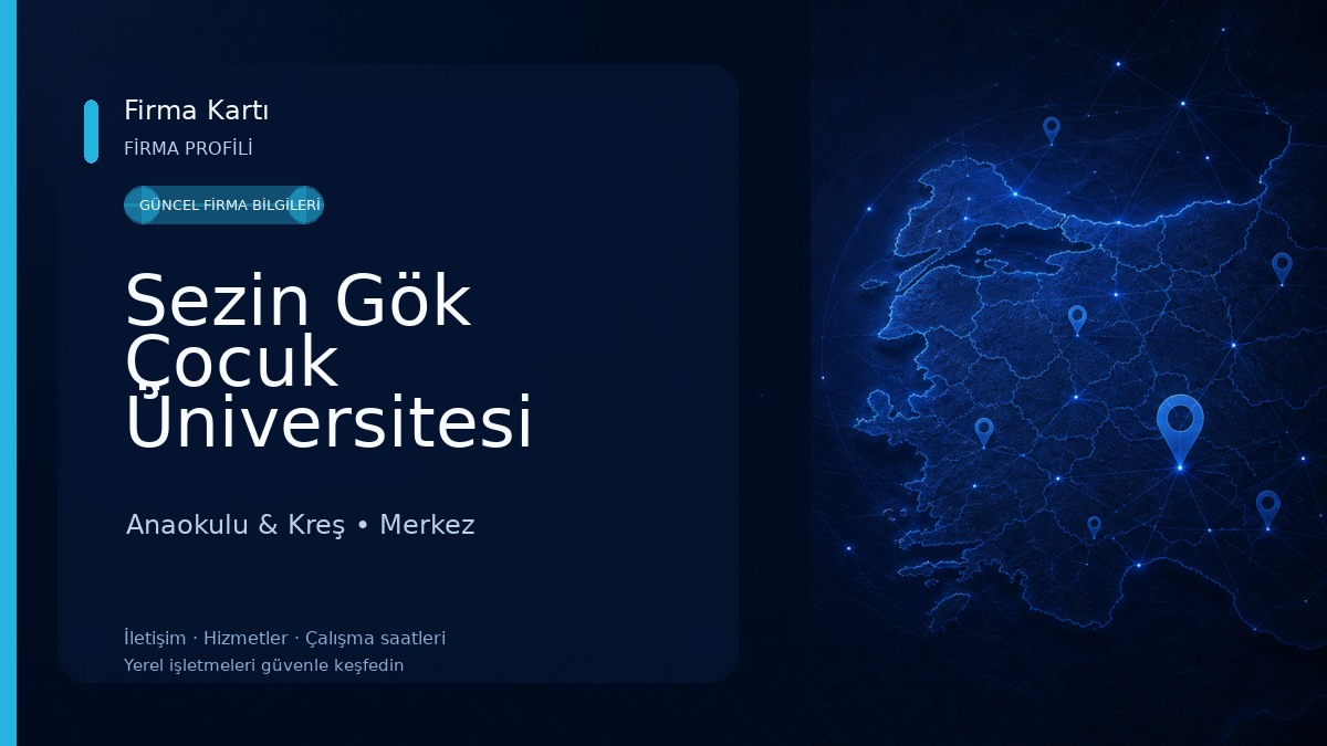 Sezin Gök Çocuk Üniversitesi Kreş & Anaokulu Anaokulu & Kreş