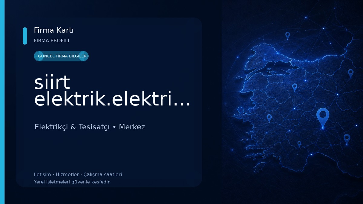 siirt elektrik.elektrikçi.ariza