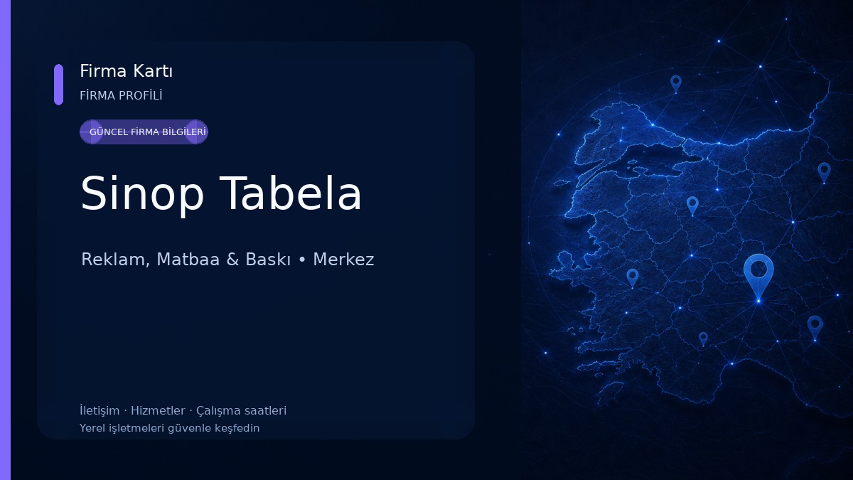 Sinop Tabela Reklam, Matbaa & Baskı