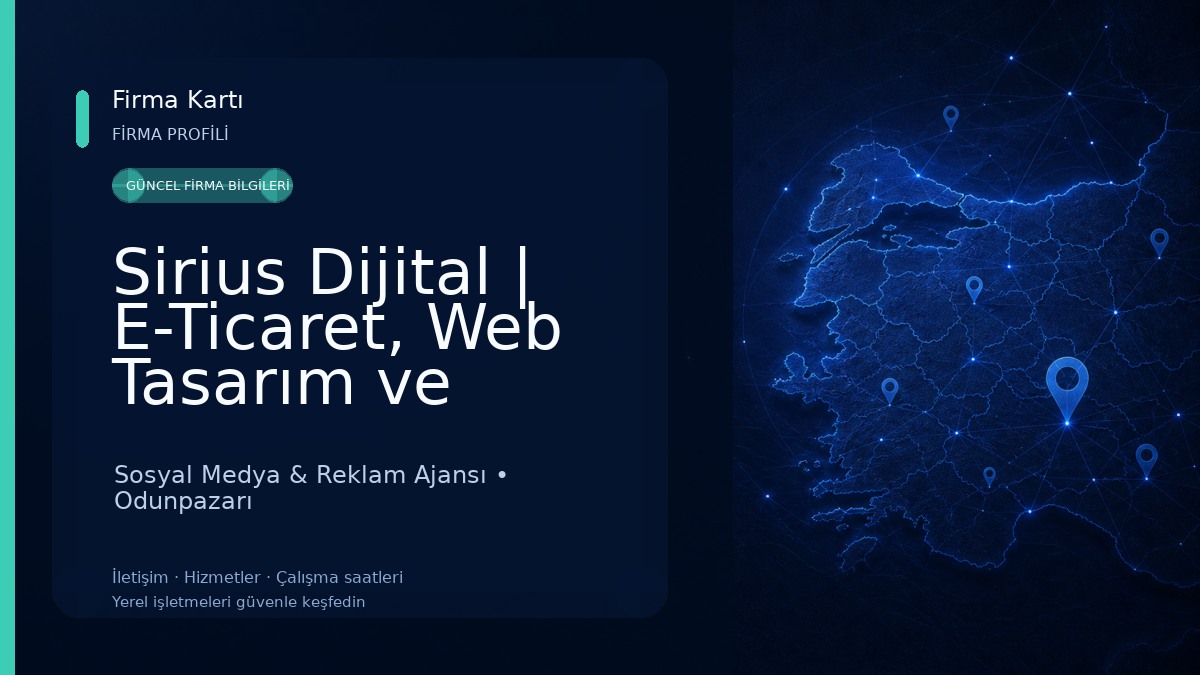 Sirius Dijital | E-Ticaret, Web Tasarım ve Sosyal Medya Ajansı