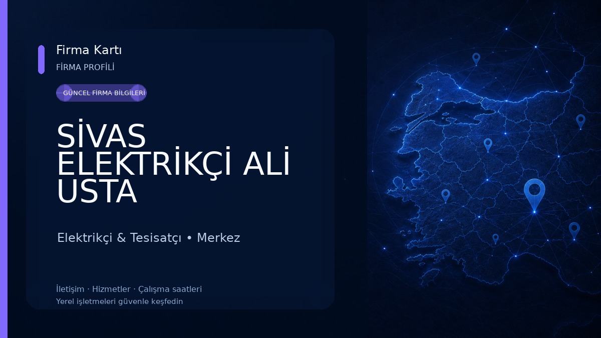 SİVAS ELEKTRİKÇİ ALİ USTA Elektrikçi & Tesisatçı