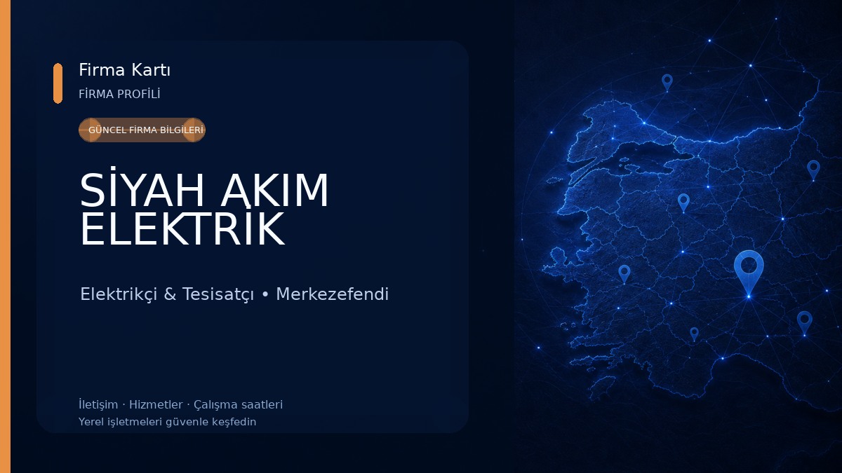 SİYAH AKIM ELEKTRİK Elektrikçi & Tesisatçı