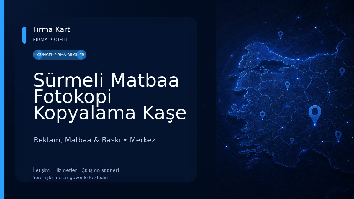 Sürmeli Matbaa Fotokopi Kopyalama Kaşe