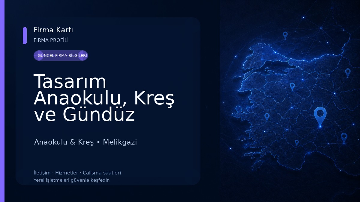 Tasarım Anaokulu, Kreş ve Gündüz Bakımevi Anaokulu & Kreş