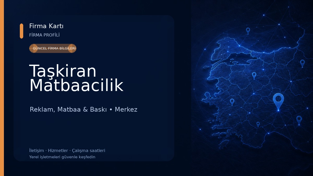 Taşkiran Matbaacilik Reklam, Matbaa & Baskı