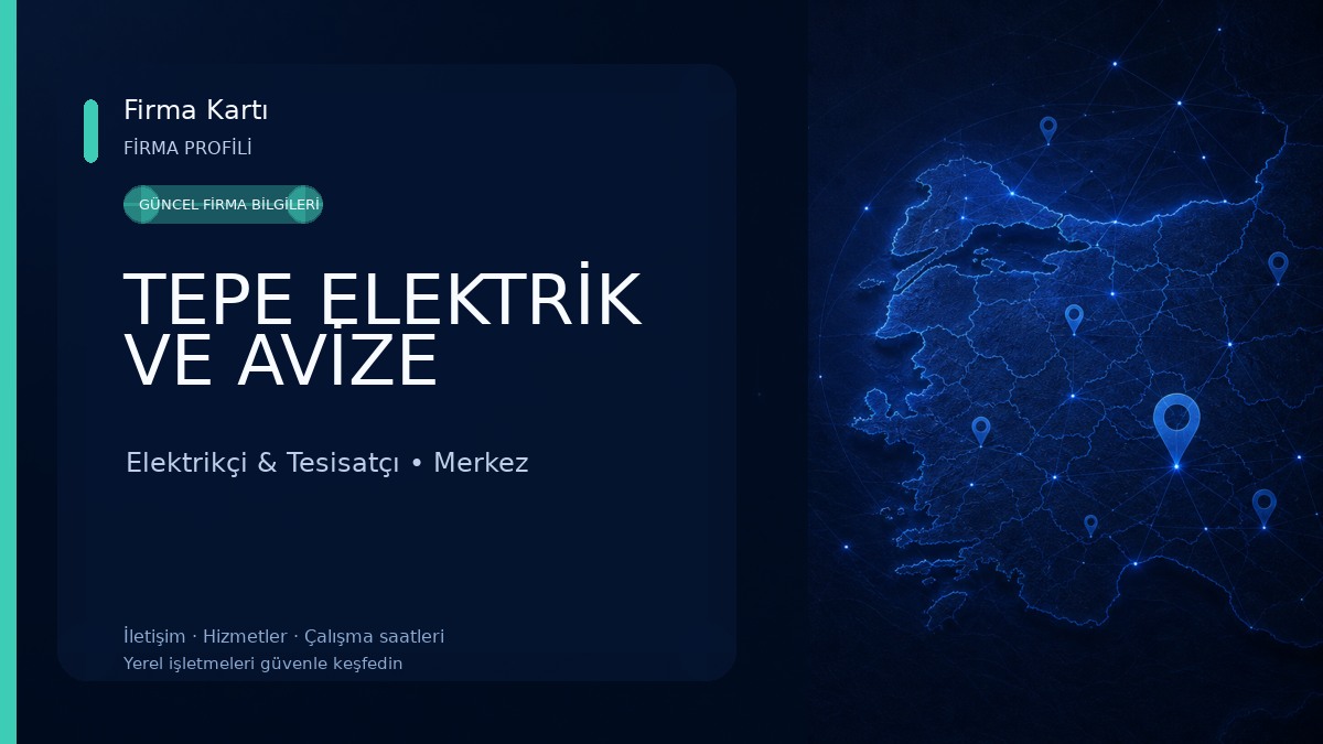 TEPE ELEKTRİK VE AVİZE Elektrikçi & Tesisatçı