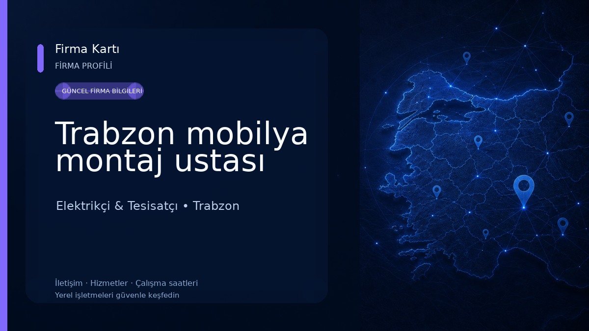 Trabzon mobilya montaj ustası Elektrikçi & Tesisatçı
