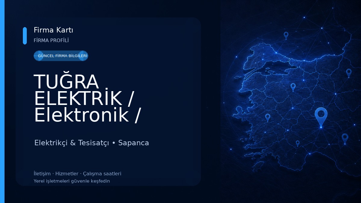 TUĞRA ELEKTRİK / Elektronik / uydu ve güvenlik sistemleri Elektrikçi & Tesisatçı