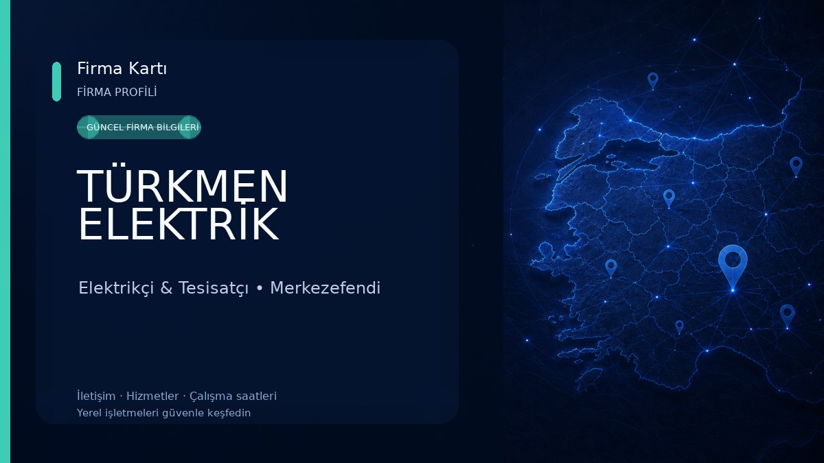 TÜRKMEN ELEKTRİK Elektrikçi & Tesisatçı