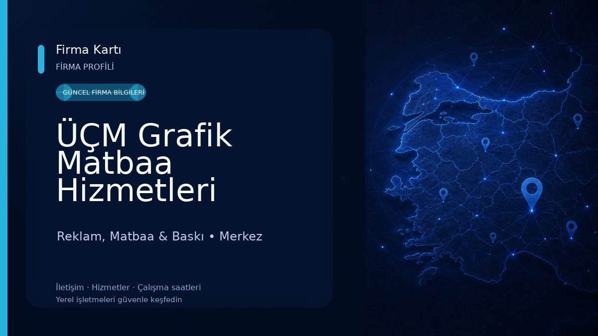 ÜÇM Grafik Matbaa Hizmetleri Reklam, Matbaa & Baskı