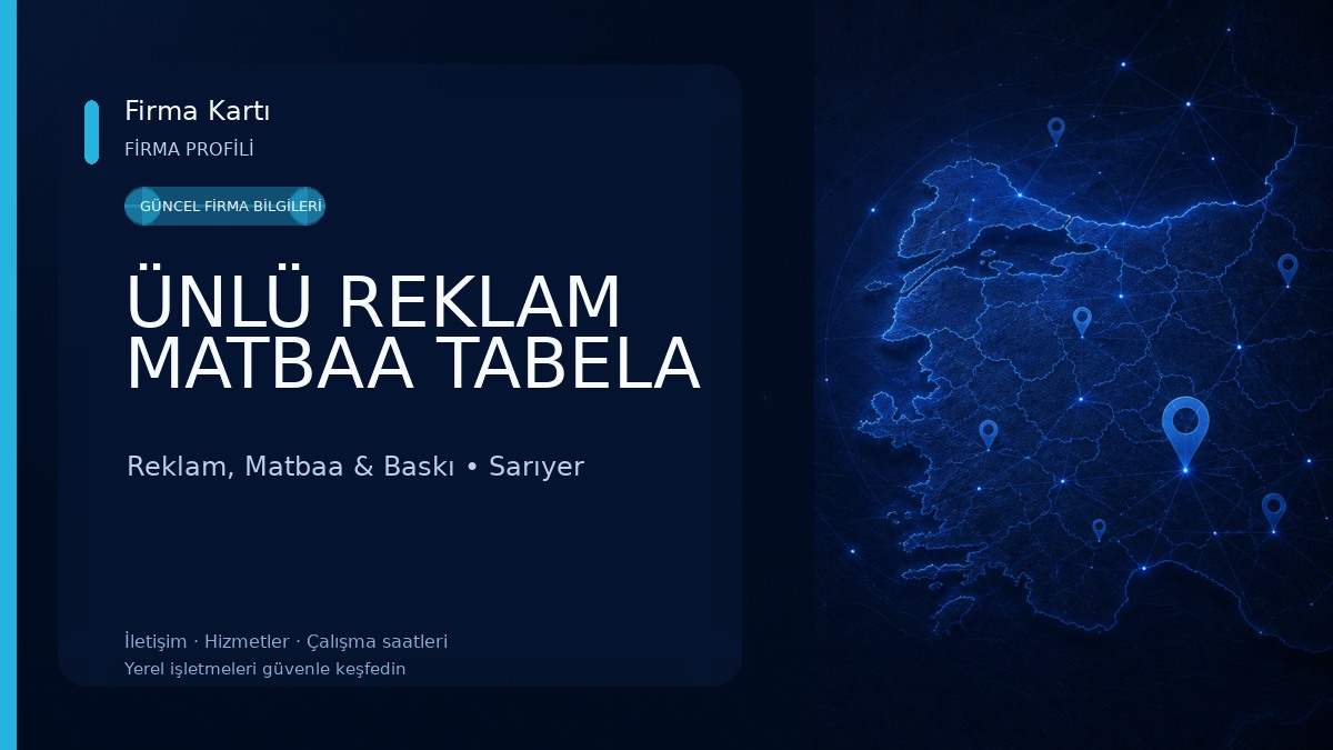 ÜNLÜ REKLAM MATBAA TABELA Reklam, Matbaa & Baskı